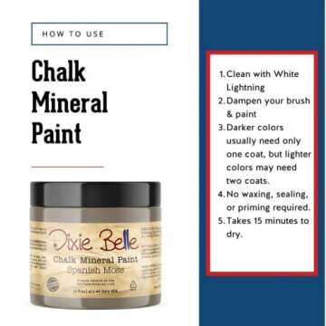 Dixie Belle Spanish Moss Chalk Paint for Chic DIY Projects