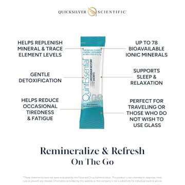 Quicksilver Scientific Quintessential 0.9 Sachets - Isotonic Solution with Sea Water Minerals + Alpine Spring Water - Liquid Hydration, Electrolyte + Multi Minerals Supplement (30 Count)