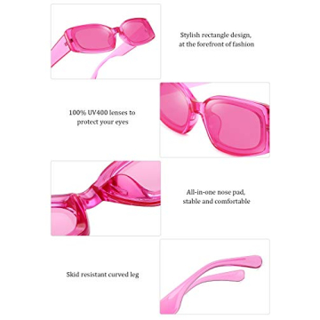 Retro Pink Y2K Sunglasses Women UV400 Protection Fashion