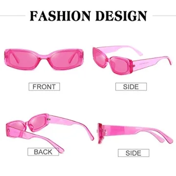 Retro Pink Y2K Sunglasses Women UV400 Protection Fashion