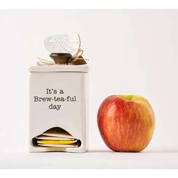 Ceramic Tea Bag Caddy - Charming Home Accessory