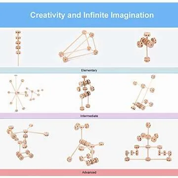 OUJILA Wooden Building Blocks for Kids Ages 4-8, STEM Preschool Learning Toys for Children, Educational Creative Construction Gift for Boys and Girls, 60 Pcs