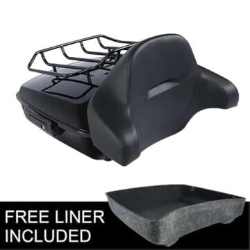 Chopped Tour Pack Pak Trunk Backrest & Top Luggage Rack Mounting Bracket Fit for Harley Touring Road...