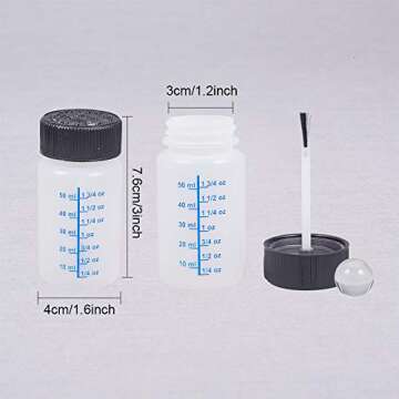 WANDIC Paint Touch Up Bottles with Brush and Mixing Ball, 8 Pcs Touchup Paint Applicator Bottle for ...