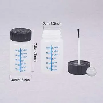WANDIC Paint Touch Up Bottles with Brush and Mixing Ball, 8 Pcs Touchup Paint Applicator Bottle for ...