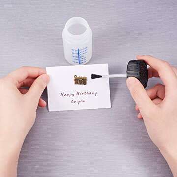 WANDIC Paint Touch Up Bottles with Brush and Mixing Ball, 8 Pcs Touchup Paint Applicator Bottle for Car, Model and Hobby Painting - 60 ml Liquid Capacity