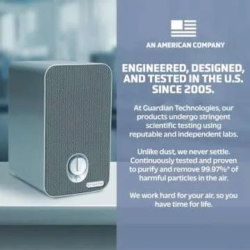 GermGuardian Air Purifier for Home with HEPA Filter, Removes 99.97% of Pollutants, Covers up to 375 Sq. Foot Room in 1 Hr, UV-C Light Helps Reduce Germs, Zero Ozone Verified, 11", Silver, AC4100CA
