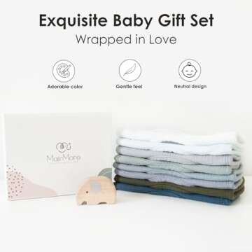 MairMore 8-Pack Adjustable Soft Baby Bibs for Feeding