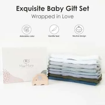 MairMore 8-Pack Adjustable Soft Baby Bibs for Feeding