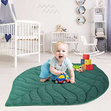 VARIPOWDER Baby Play Mat,56.3x42.1inch Cotton Crawling Cushion, Kids Room Rug Floor Gym,Soft Washabl...