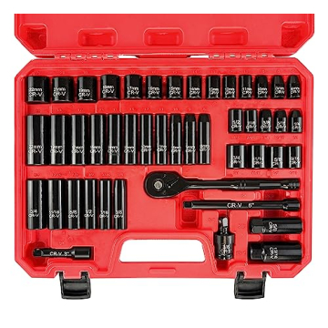 EACELIY 46pcs 3/8" Socket Set - Versatile and Durable Toolkit
