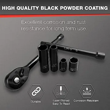 EACELIY 46pcs 3/8" Socket Set - Versatile and Durable Toolkit