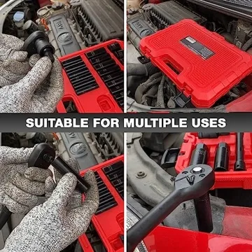 EACELIY 46pcs 3/8" Socket Set - Versatile and Durable Toolkit