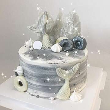 HomeHere Edible Luster Dust Food-Grade Glimmer Powder Glitter for Cake Decorating 7g, Edible Sprinkle Glitter for Cocktails Drinks Baking Candy Dessert Chocolate Vegan Tasteless