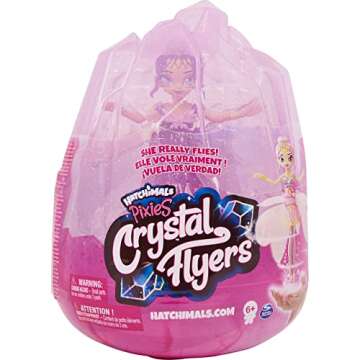 Crystal Flyers Hatchimals Pixies, Purple Magical Flying Pixie Toy Doll, Girls Gifts, Kids Toys for G...