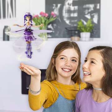 Crystal Flyers Hatchimals Pixies, Purple Magical Flying Pixie Toy Doll, Girls Gifts, Kids Toys for Girls Ages 6 and up