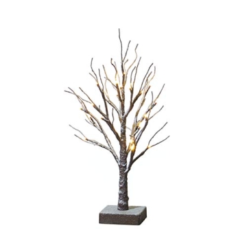 Hairui Lighted Tabletop Tree with Timer and 24 LEDs