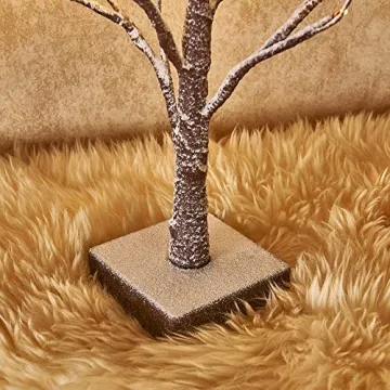 Hairui Lighted Tabletop Tree with Timer and 24 LEDs