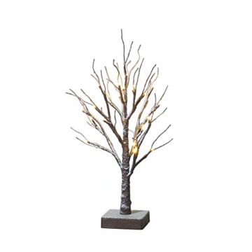 Hairui Lighted Tabletop Tree with Timer and 24 LEDs