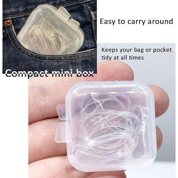 Clear Hair Elastics, BEBEEPOO 2000pcs Mini Rubber Bands for Hair, Clear Mini Elastic Hair Ties with Small Box, Soft Small Hair Tties for Girls Kids Women