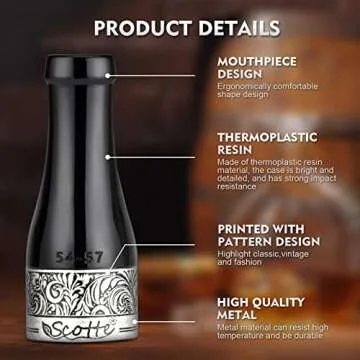 Scotte Cigar Mouthpiece Portable Holder Set with Gift Box