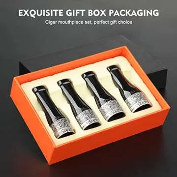 Scotte Cigar Mouthpiece Portable Holder Set with Gift Box