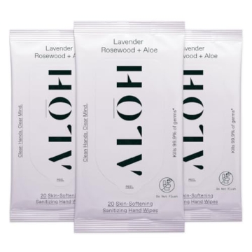 ALŌH Lavender Rosewood + Aloe Sanitizing Hand Wipes – Clean Hands, Clear Minds