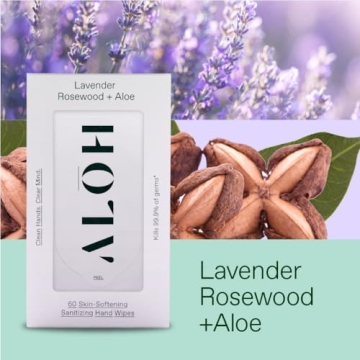 ALŌH Lavender Rosewood Hand Wipes for On-the-Go Cleanliness