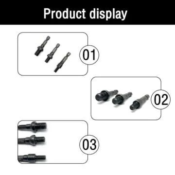 3 Pcs Threaded Insert Driver,Threaded inserts for wood mounting tools(1/4 Inch Drive,M6/M8/M10)