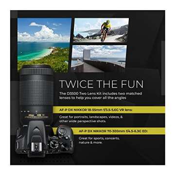 Nikon D3500 DSLR Camera Bundle with Lenses and Accessories for Every Photographer