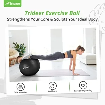 Trideer Yoga Ball for Exercise, Therapy, and Fitness