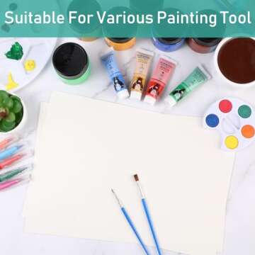 TecUnite 60 Sheets Watercolor Paper Pad Bulk, Hot Press Water Color Pad for Painting Wet Media, Acid...