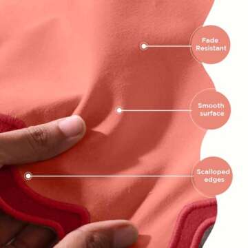 Folkulture Valentine's Day Table Runners 90 Inches Long for Table Decor, 100% Cotton Quilted Table Runner Outdoor, Rustic Dining Table Runner or Scalloped Table Runner