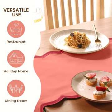 Folkulture Valentine's Day Table Runners 90 Inches Long for Table Decor, 100% Cotton Quilted Table Runner Outdoor, Rustic Dining Table Runner or Scalloped Table Runner