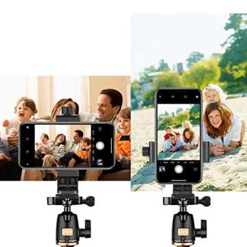 AFAITH Cell Phone Tripod Mount with Remote, Phone Holder Adapter Selfie Monopod with Adjustable Clamp for iPhone 16 15 14 13 12 11 Max Pro Phone X XR Xs 6 7 8 P,Samsung