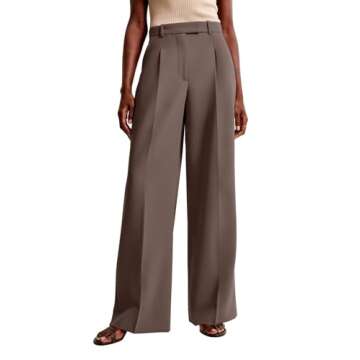 NIMIN Women Wide Leg Pants High Waisted Dressy Work Office Trousers Business Casual Palazzo Pants 20...