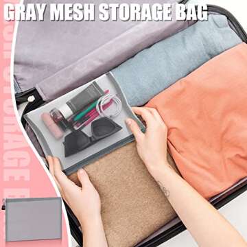 Outus Mesh Bags - 15 Piece Cosmetic & Travel Organizer Set