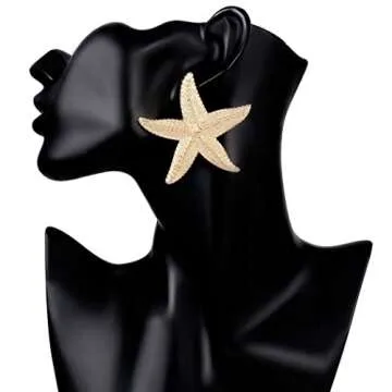 Aksod Oversized Starfish Earrings - Stylish Statement Jewelry
