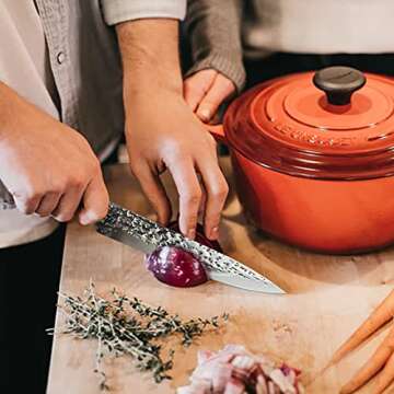 Kitchen Knives Set, High Carbon Stainless Steel Knife Set 7PCS, Super Sharp Cutlery Knife Set with Clear Acrylic Stand, Knife Block Set (Pink)