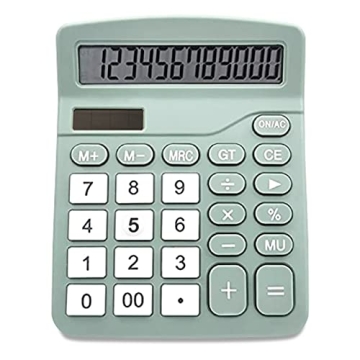 MIEDEON Mint Green 12-Digit Solar Calculator for Office