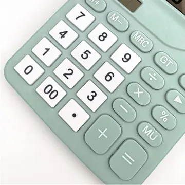 MIEDEON Mint Green 12-Digit Solar Calculator for Office