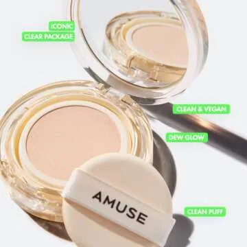 AMUSE Dew Jelly Vegan Cushion Foundation for Glowing Skin