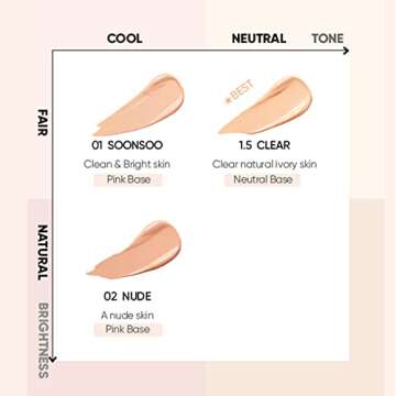 AMUSE Dew Jelly Vegan Cushion Foundation 01 SOONSOO | dewy, glow, long-lasting, double coverage, clean beauty, lightweight, natural look, foundation for sensitive skin, hydrating cushion