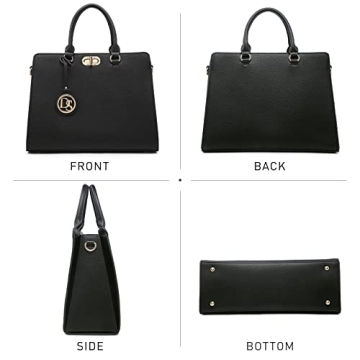 Dasein Stylish Vegan Leather Handbag & Matching Clutch