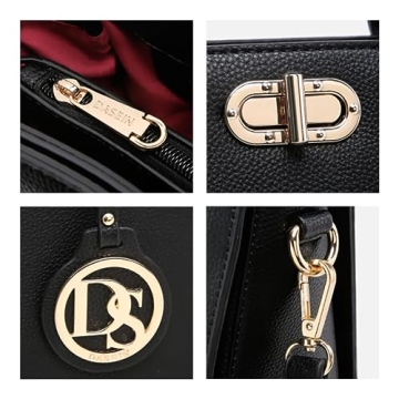 Dasein Stylish Vegan Leather Handbag & Matching Clutch