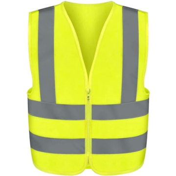 Neiko 53941A High Visibility Safety Vest with Reflective Strips | Size Large | Neon Yellow Color | Z...