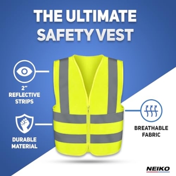 Neiko High Visibility Safety Vest with Reflective Strips | Ideal for All Activities