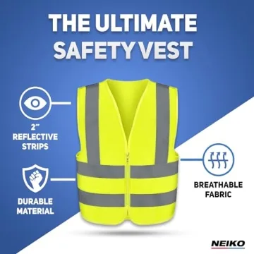 Neiko High Visibility Safety Vest with Reflective Strips | Ideal for All Activities