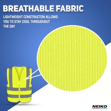 Neiko High Visibility Safety Vest with Reflective Strips | Ideal for All Activities
