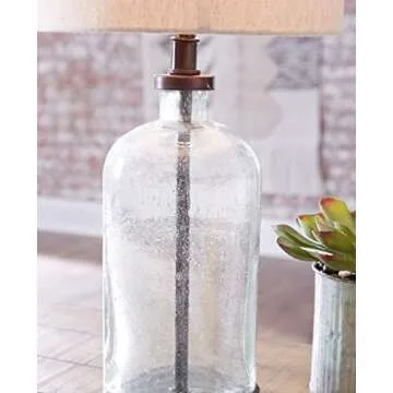 Stylish Bandile Modern Farmhouse Glass Table Lamp
